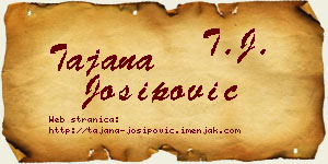 Tajana Josipović vizit kartica